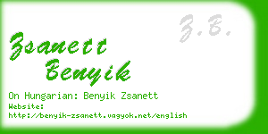 zsanett benyik business card